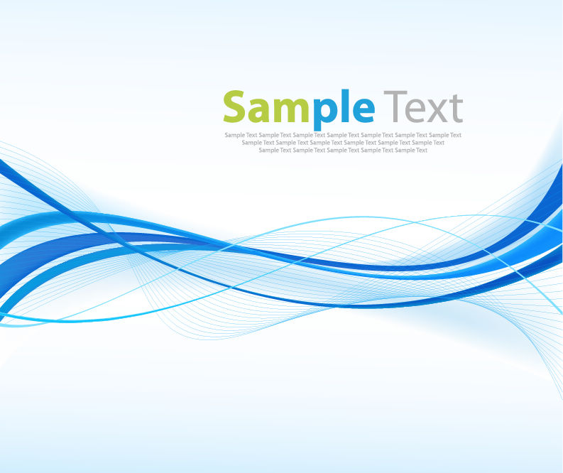 free vector Abstract Blue Curves Vector Background